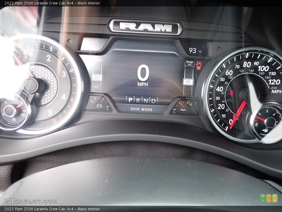 Black Interior Gauges for the 2023 Ram 2500 Laramie Crew Cab 4x4 #146339838