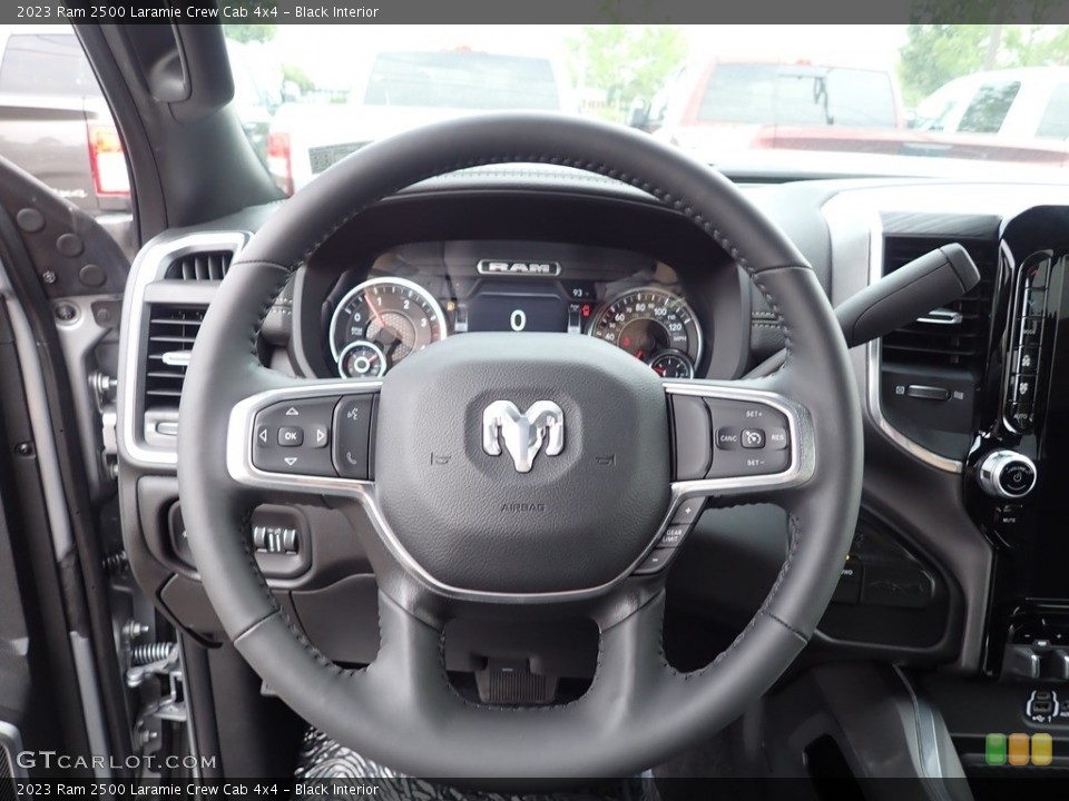 Black Interior Steering Wheel for the 2023 Ram 2500 Laramie Crew Cab 4x4 #146339853