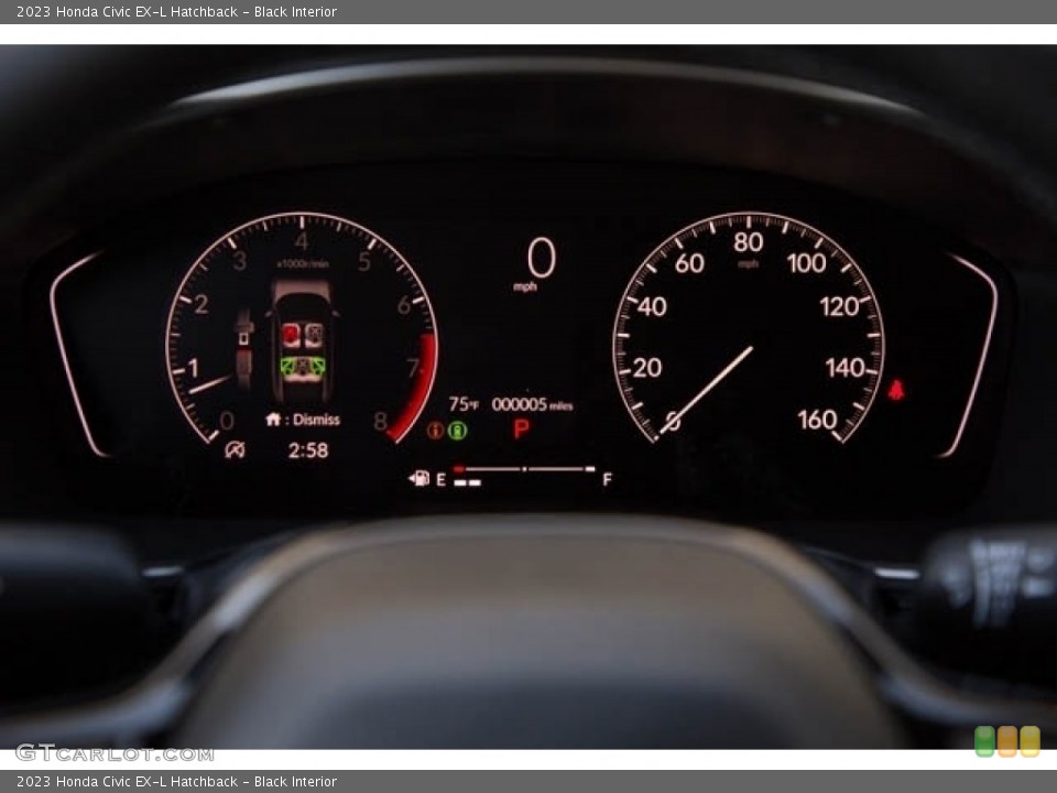 Black Interior Gauges for the 2023 Honda Civic EX-L Hatchback #146340303