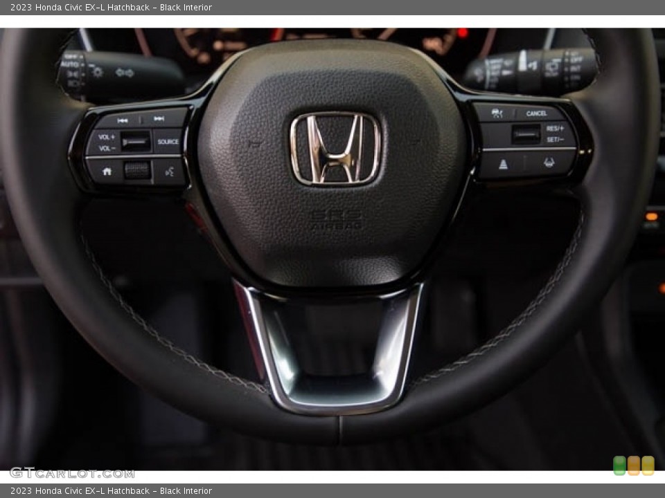 Black Interior Steering Wheel for the 2023 Honda Civic EX-L Hatchback #146340309