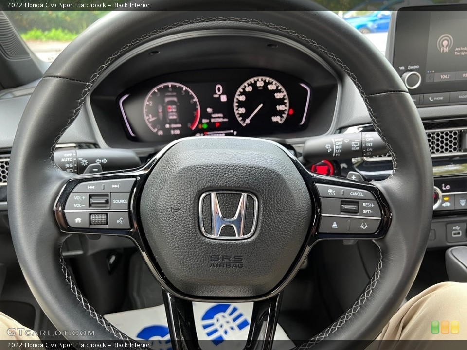 Black Interior Steering Wheel for the 2022 Honda Civic Sport Hatchback #146340852
