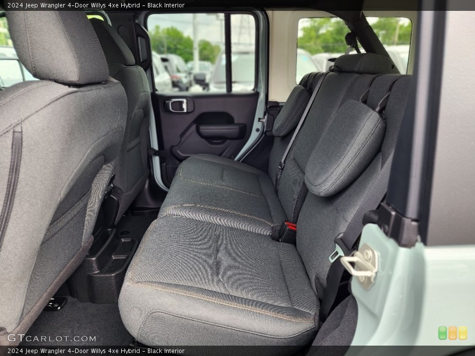 Black Interior Rear Seat for the 2024 Jeep Wrangler 4-Door Willys 4xe Hybrid #146341650