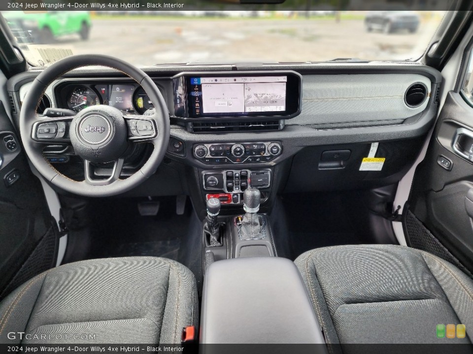 Black Interior Dashboard for the 2024 Jeep Wrangler 4-Door Willys 4xe Hybrid #146341996