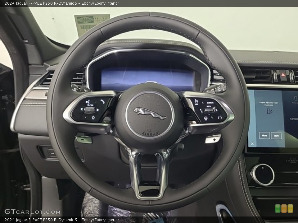 Ebony/Ebony Interior Steering Wheel for the 2024 Jaguar F-PACE P250 R-Dynamic S #146342530
