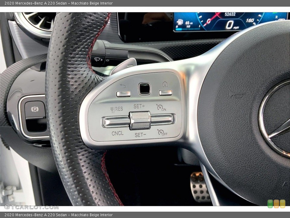 Macchiato Beige Interior Steering Wheel for the 2020 Mercedes-Benz A 220 Sedan #146342596
