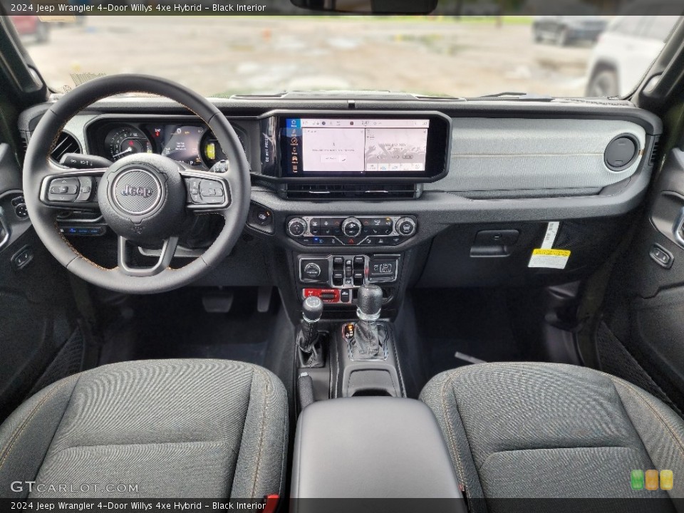 Black Interior Photo for the 2024 Jeep Wrangler 4-Door Willys 4xe Hybrid #146343217