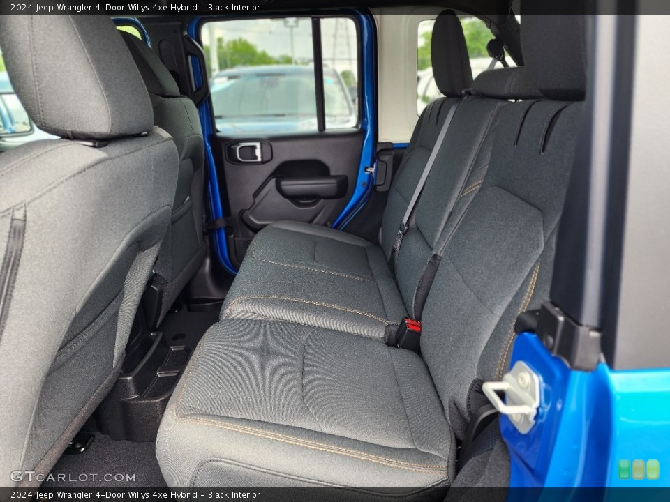 Black Interior Rear Seat for the 2024 Jeep Wrangler 4-Door Willys 4xe Hybrid #146343481