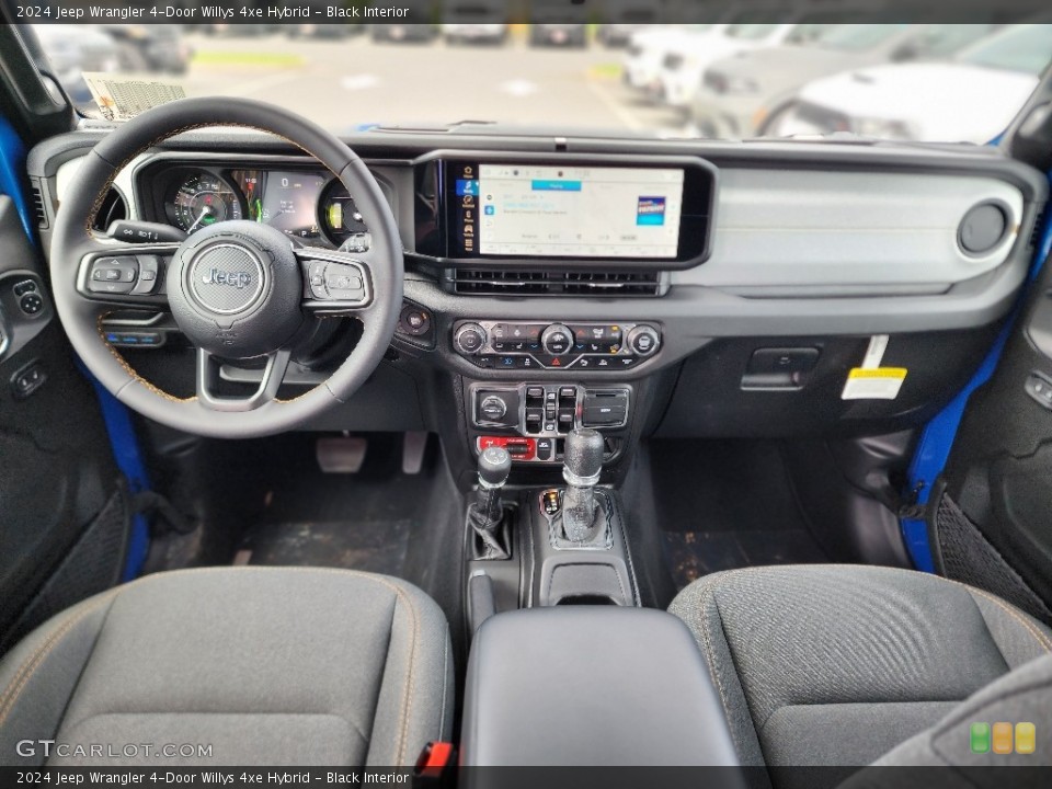 Black Interior Dashboard for the 2024 Jeep Wrangler 4-Door Willys 4xe Hybrid #146343526