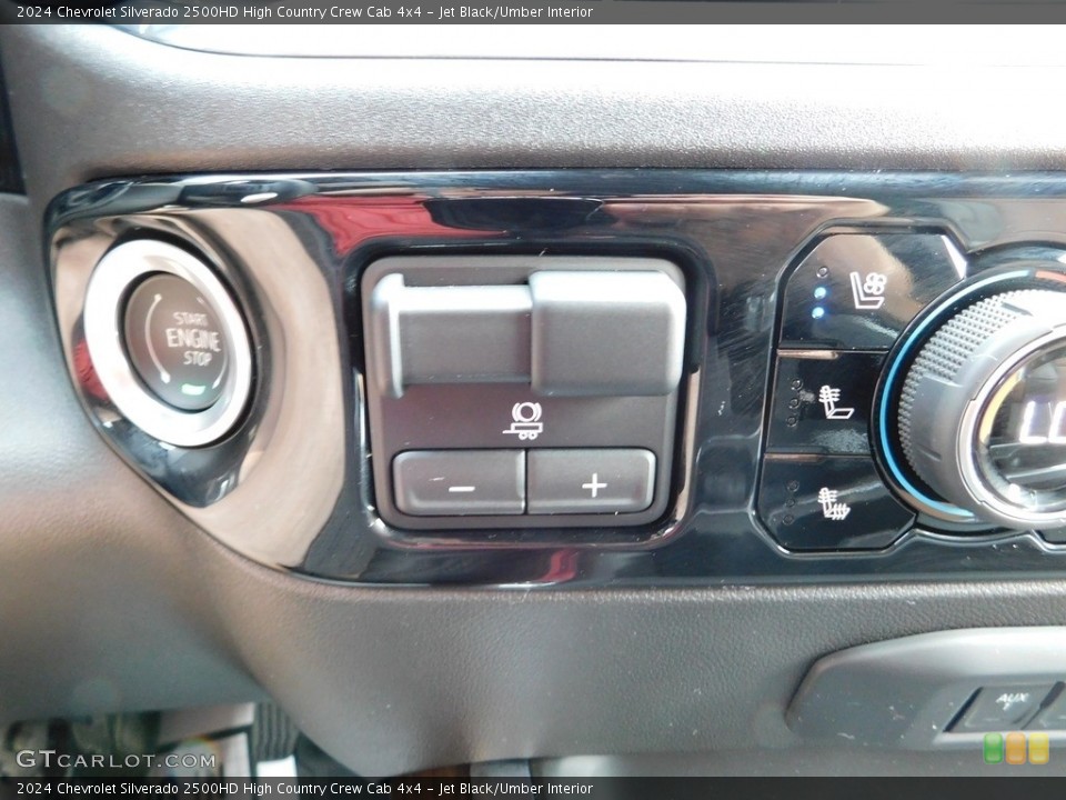 Jet Black/Umber Interior Controls for the 2024 Chevrolet Silverado 2500HD High Country Crew Cab 4x4 #146343685