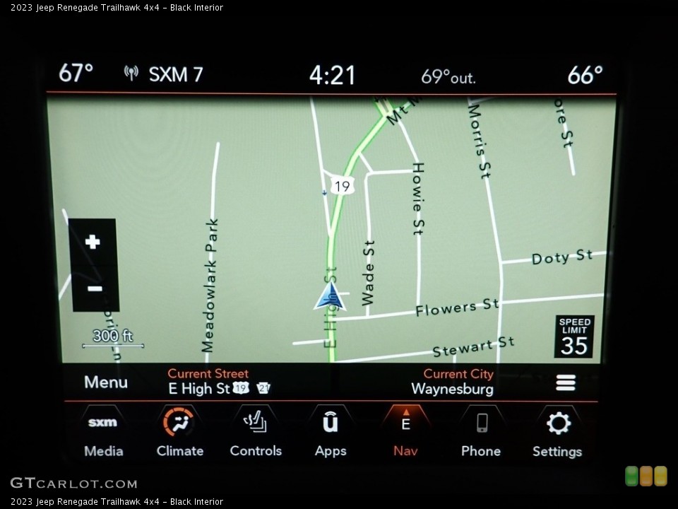 Black Interior Navigation for the 2023 Jeep Renegade Trailhawk 4x4 #146343712