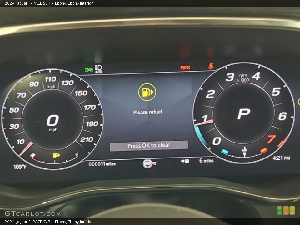 Ebony/Ebony Interior Gauges for the 2024 Jaguar F-PACE SVR #146344075