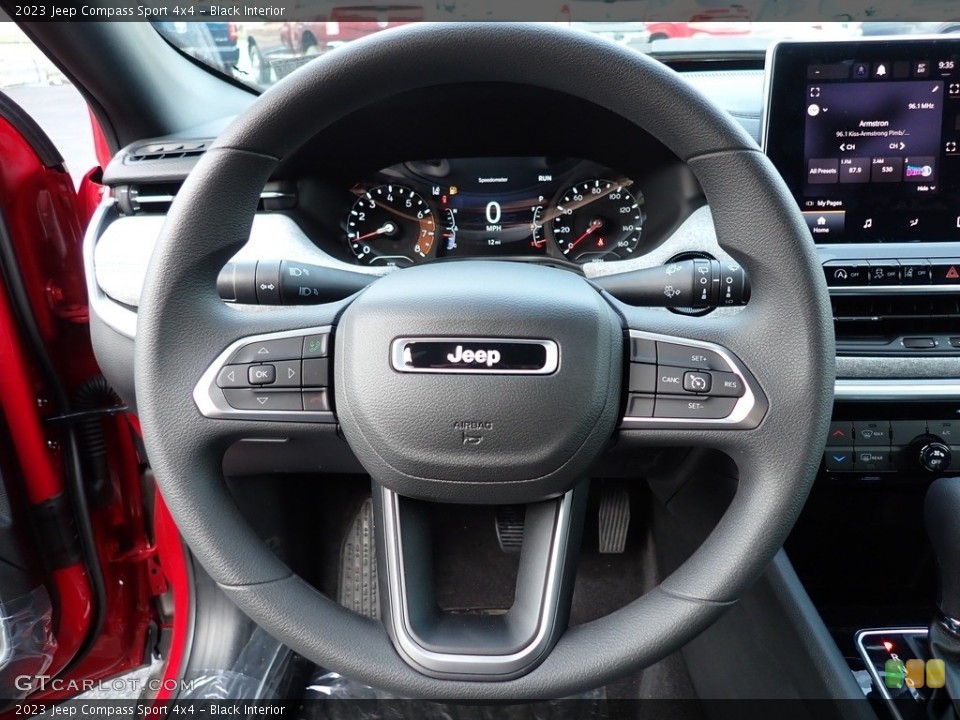 Black Interior Steering Wheel for the 2023 Jeep Compass Sport 4x4 #146344861
