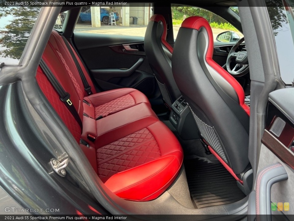 Magma Red Interior Rear Seat for the 2021 Audi S5 Sportback Premium Plus quattro #146344972