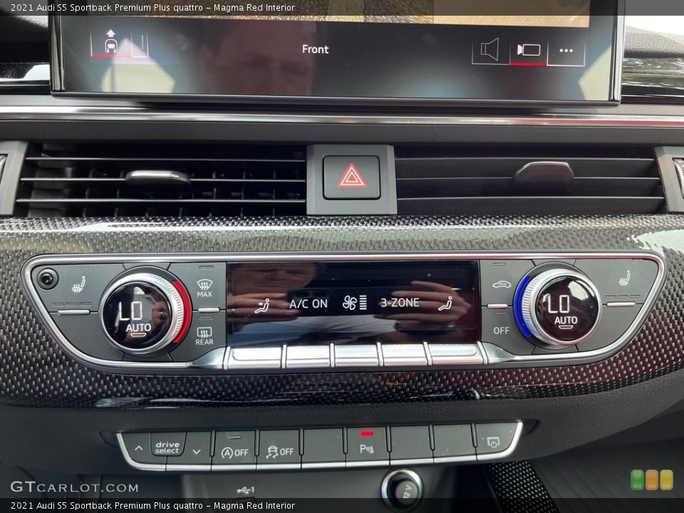 Magma Red Interior Controls for the 2021 Audi S5 Sportback Premium Plus quattro #146345233