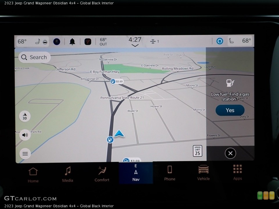 Global Black Interior Navigation for the 2023 Jeep Grand Wagoneer Obsidian 4x4 #146345242