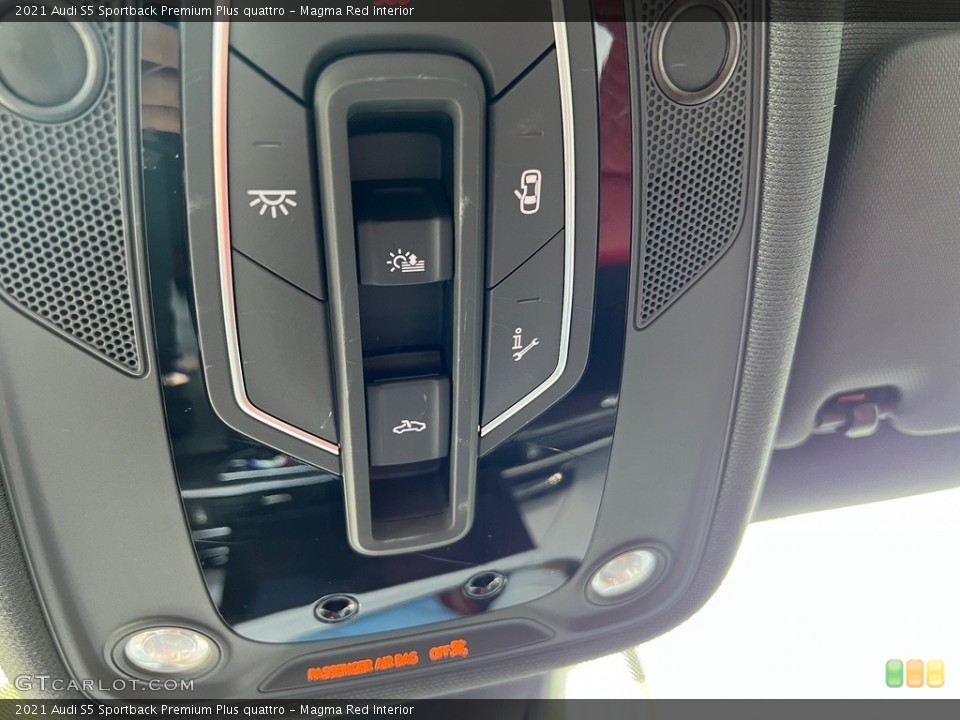Magma Red Interior Controls for the 2021 Audi S5 Sportback Premium Plus quattro #146345368