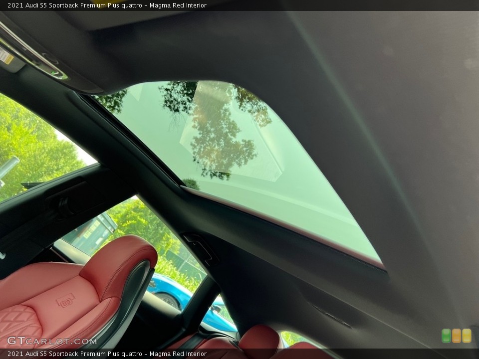 Magma Red Interior Sunroof for the 2021 Audi S5 Sportback Premium Plus quattro #146345389