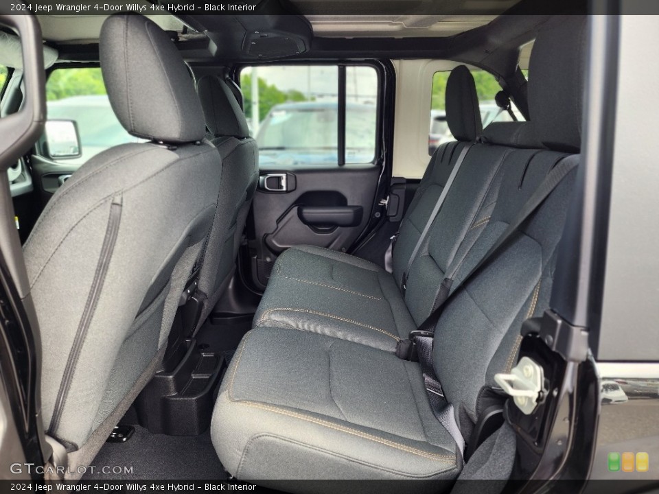 Black Interior Rear Seat for the 2024 Jeep Wrangler 4-Door Willys 4xe Hybrid #146345773