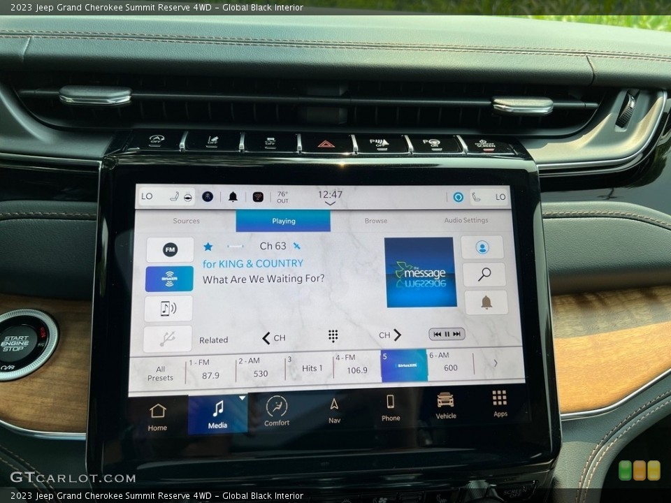 Global Black Interior Audio System for the 2023 Jeep Grand Cherokee Summit Reserve 4WD #146346937