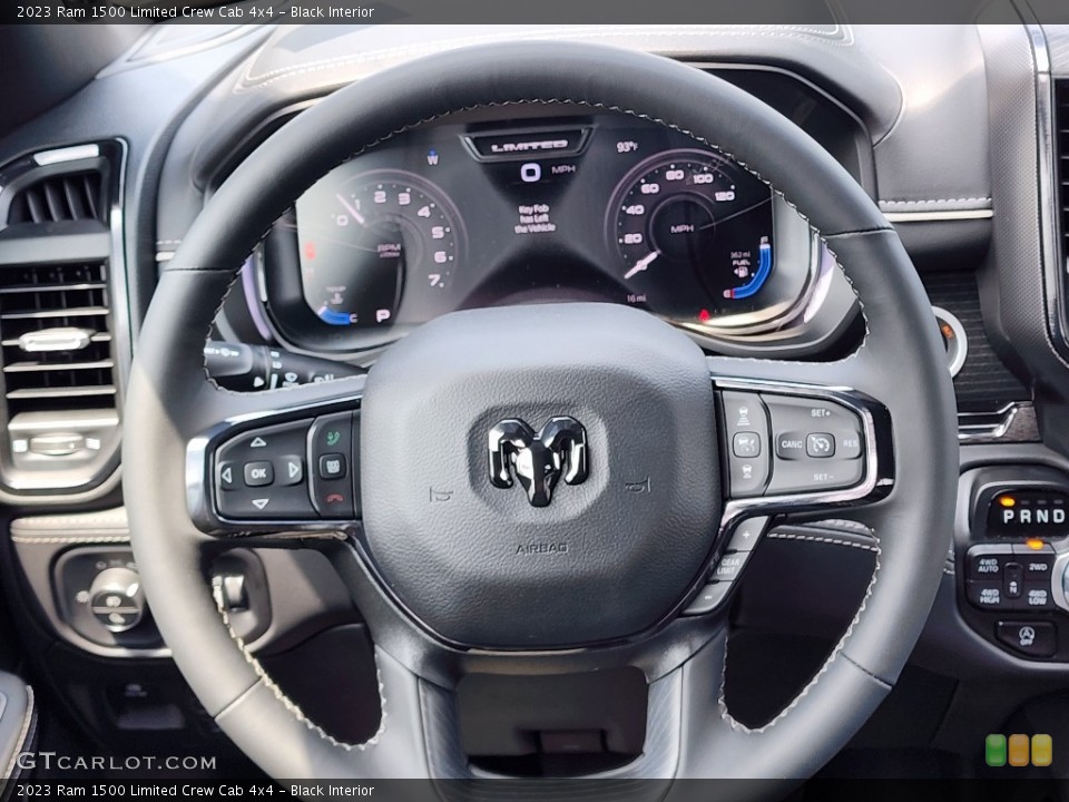 Black Interior Steering Wheel for the 2023 Ram 1500 Limited Crew Cab 4x4 #146347270