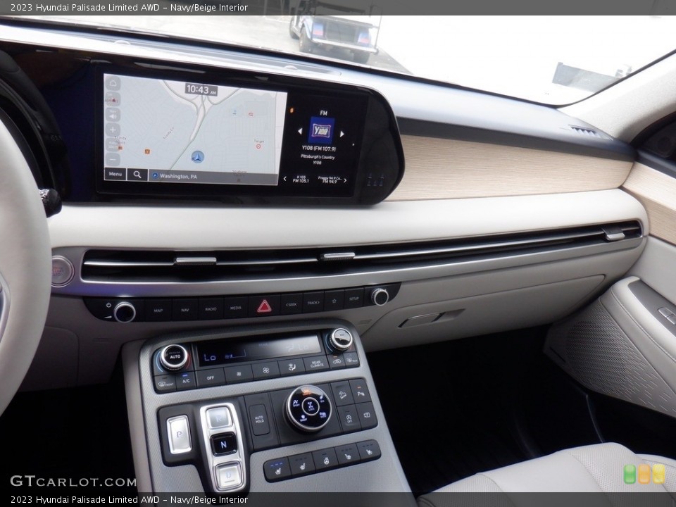 Navy/Beige Interior Controls for the 2023 Hyundai Palisade Limited AWD #146347904