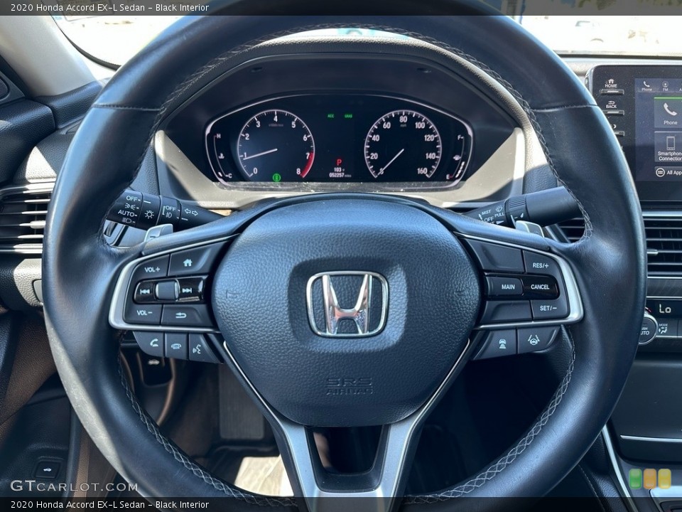 Black Interior Steering Wheel for the 2020 Honda Accord EX-L Sedan #146347963
