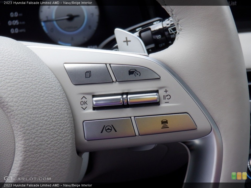 Navy/Beige Interior Steering Wheel for the 2023 Hyundai Palisade Limited AWD #146347984