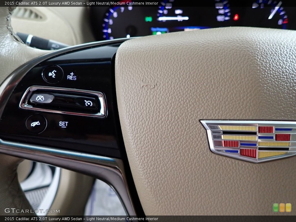 Light Neutral/Medium Cashmere Interior Steering Wheel for the 2015 Cadillac ATS 2.0T Luxury AWD Sedan #146348293