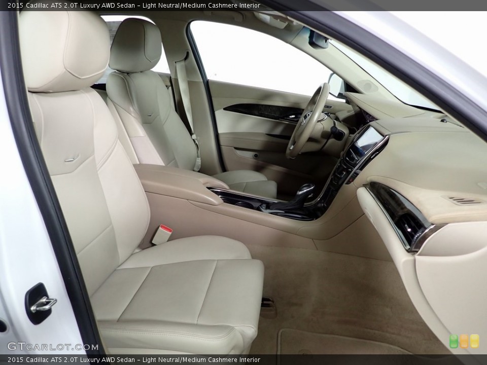 Light Neutral/Medium Cashmere Interior Front Seat for the 2015 Cadillac ATS 2.0T Luxury AWD Sedan #146348401