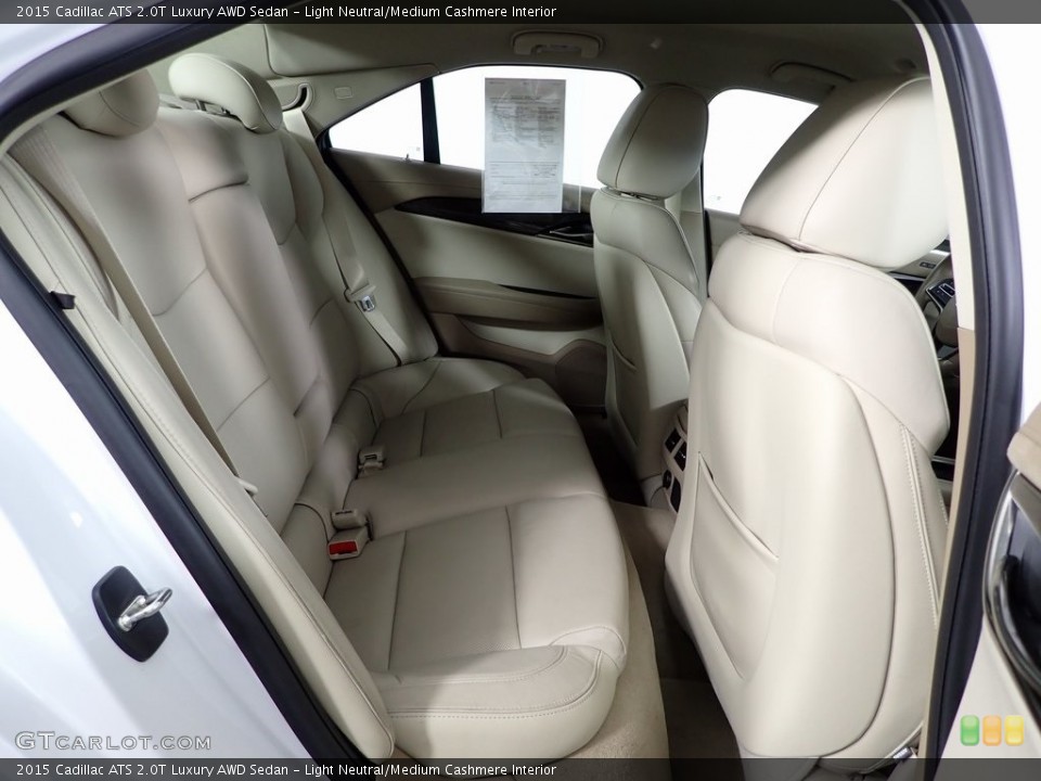 Light Neutral/Medium Cashmere Interior Rear Seat for the 2015 Cadillac ATS 2.0T Luxury AWD Sedan #146348425
