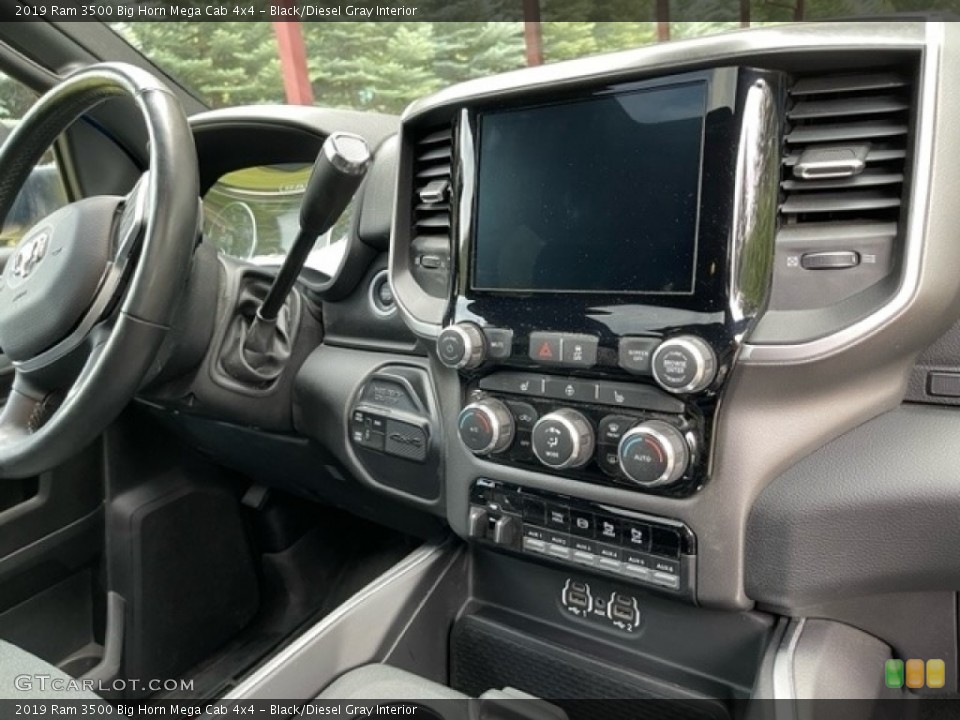 Black/Diesel Gray Interior Controls for the 2019 Ram 3500 Big Horn Mega Cab 4x4 #146348797