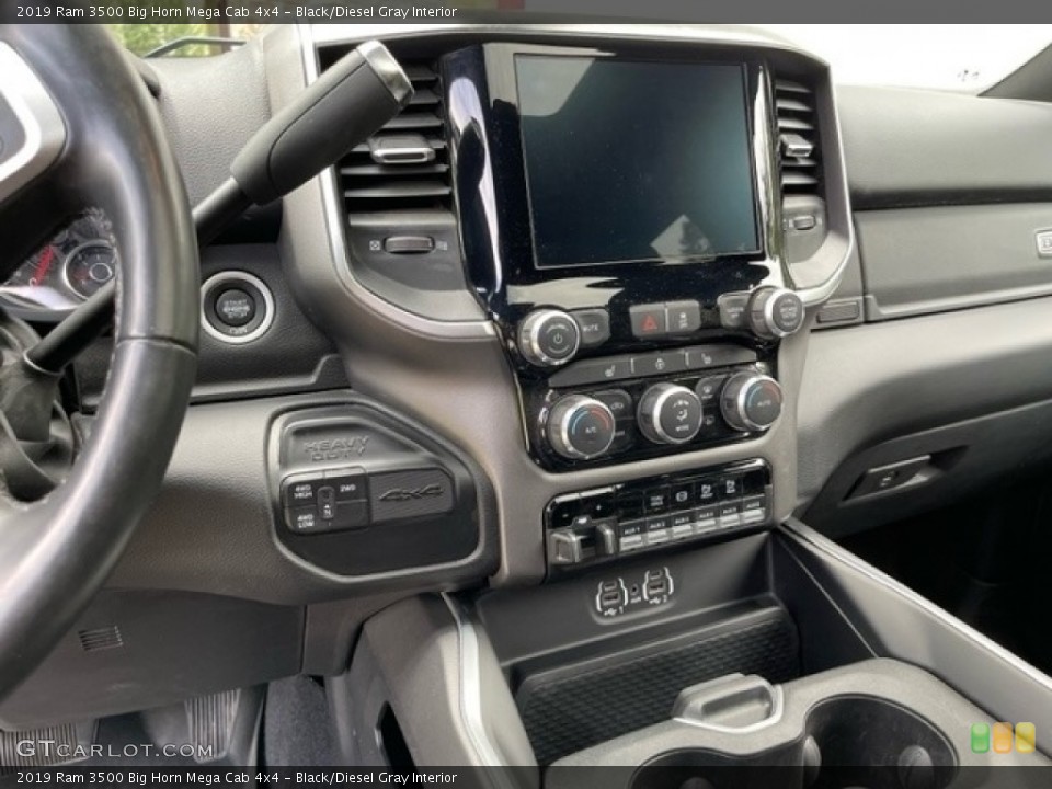 Black/Diesel Gray Interior Controls for the 2019 Ram 3500 Big Horn Mega Cab 4x4 #146348809