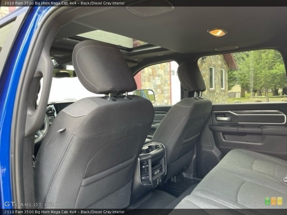 Black/Diesel Gray Interior Rear Seat for the 2019 Ram 3500 Big Horn Mega Cab 4x4 #146348854