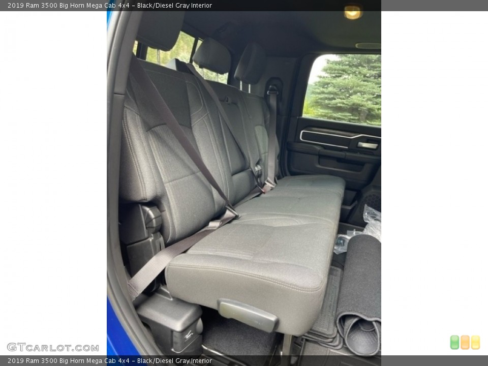 Black/Diesel Gray Interior Rear Seat for the 2019 Ram 3500 Big Horn Mega Cab 4x4 #146348866
