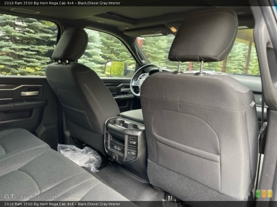 Black/Diesel Gray Interior Rear Seat for the 2019 Ram 3500 Big Horn Mega Cab 4x4 #146348884