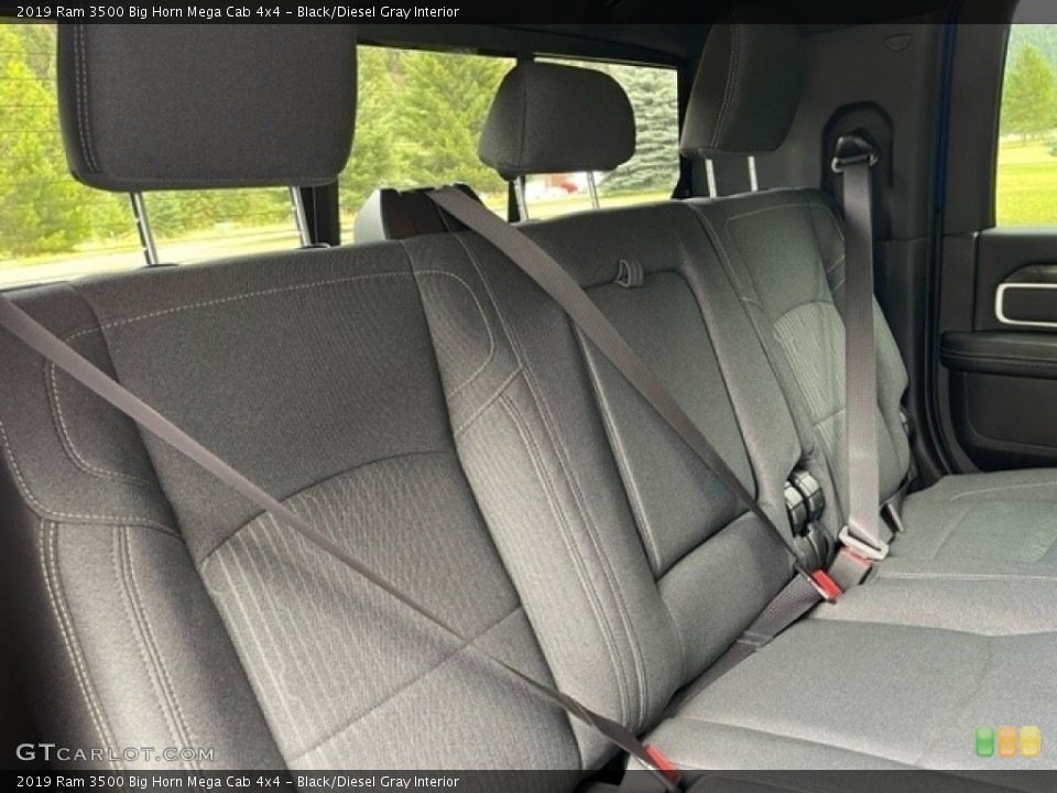 Black/Diesel Gray Interior Rear Seat for the 2019 Ram 3500 Big Horn Mega Cab 4x4 #146348896