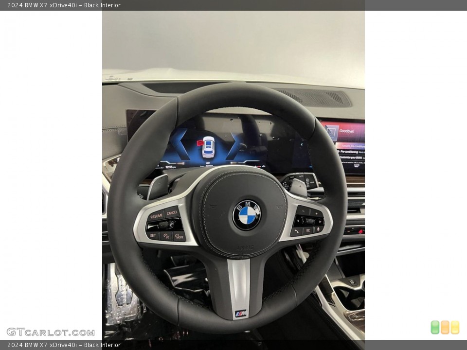 Black Interior Steering Wheel for the 2024 BMW X7 xDrive40i #146350177