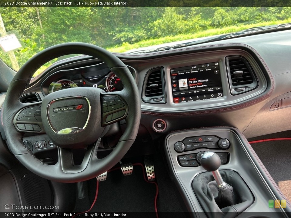 Ruby Red/Black Interior Dashboard for the 2023 Dodge Challenger R/T Scat Pack Plus #146350401