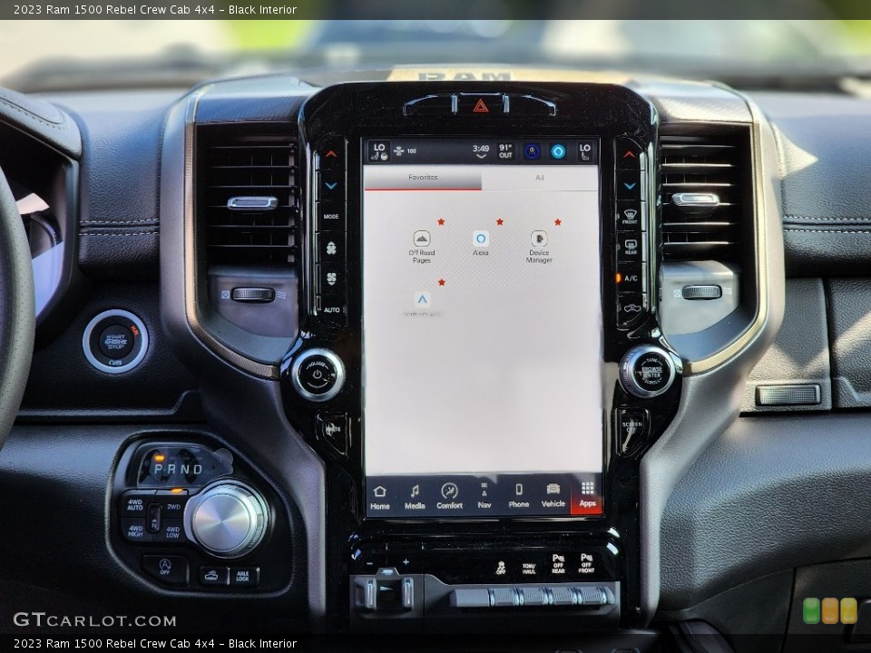 Black Interior Controls for the 2023 Ram 1500 Rebel Crew Cab 4x4 #146350929