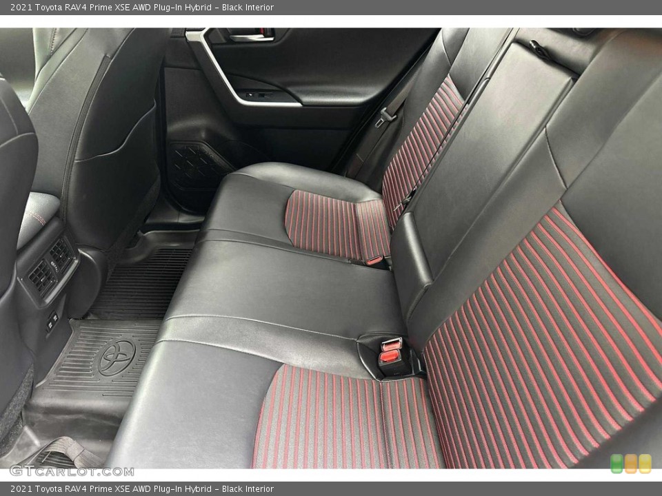 Black Interior Rear Seat for the 2021 Toyota RAV4 Prime XSE AWD Plug-In Hybrid #146351557