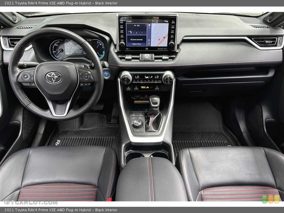 Black Interior Dashboard for the 2021 Toyota RAV4 Prime XSE AWD Plug-In Hybrid #146351593