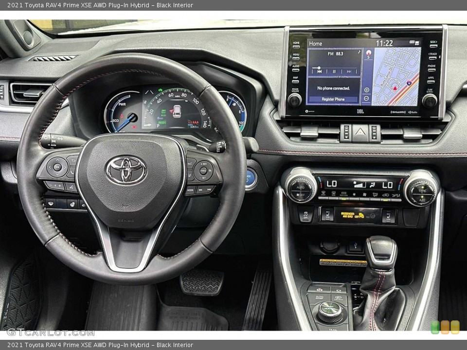 Black Interior Dashboard for the 2021 Toyota RAV4 Prime XSE AWD Plug-In Hybrid #146351629