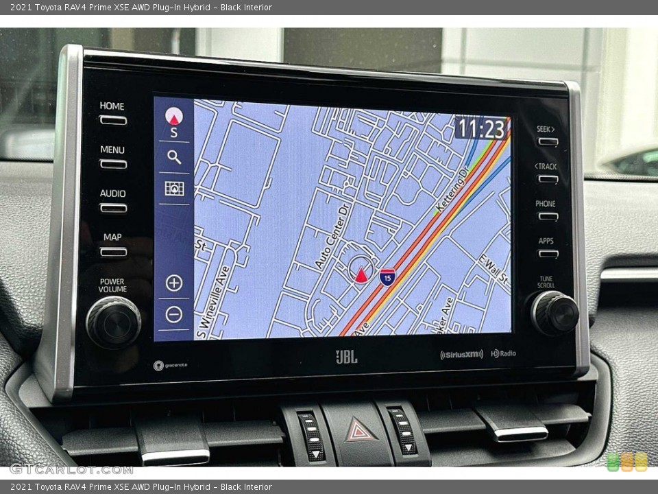 Black Interior Navigation for the 2021 Toyota RAV4 Prime XSE AWD Plug-In Hybrid #146351842