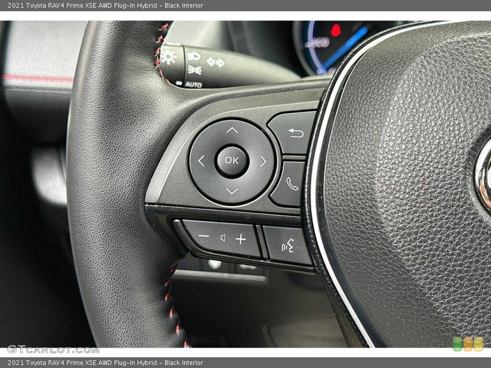 Black Interior Steering Wheel for the 2021 Toyota RAV4 Prime XSE AWD Plug-In Hybrid #146351959