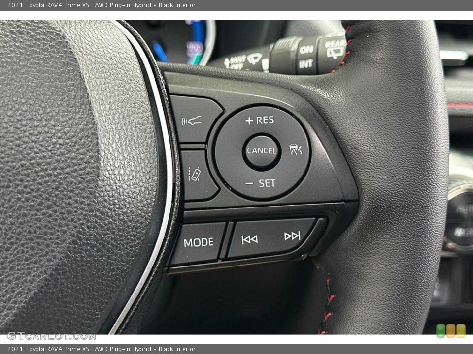 Black Interior Steering Wheel for the 2021 Toyota RAV4 Prime XSE AWD Plug-In Hybrid #146351977