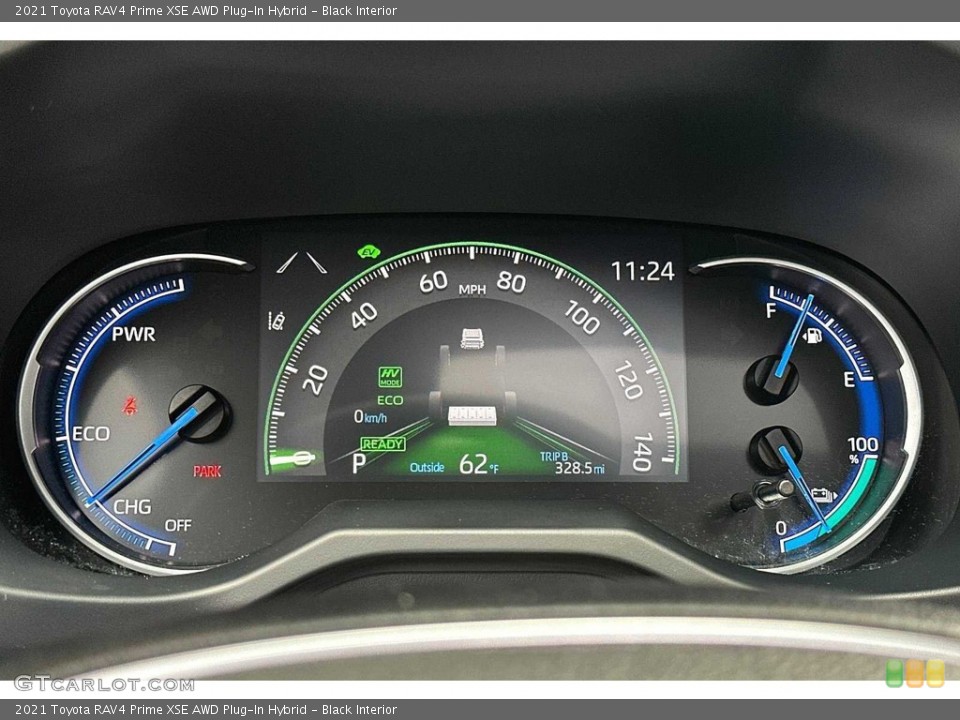 Black Interior Gauges for the 2021 Toyota RAV4 Prime XSE AWD Plug-In Hybrid #146352031