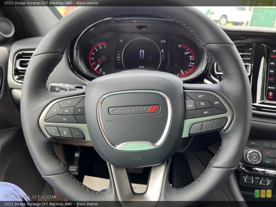 Black Interior Steering Wheel for the 2023 Dodge Durango SXT Blacktop AWD #146353429