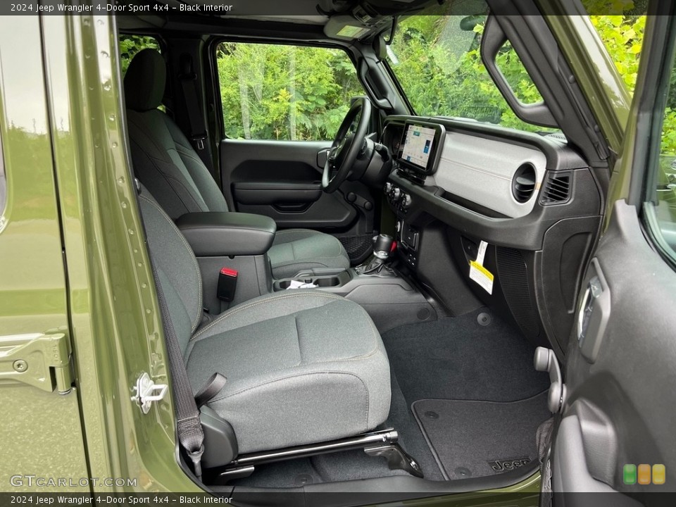 Black Interior Front Seat for the 2024 Jeep Wrangler 4-Door Sport 4x4 #146353663