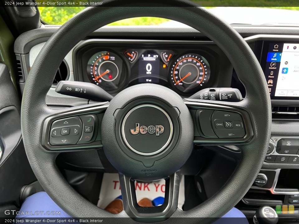 Black Interior Steering Wheel for the 2024 Jeep Wrangler 4-Door Sport 4x4 #146353678