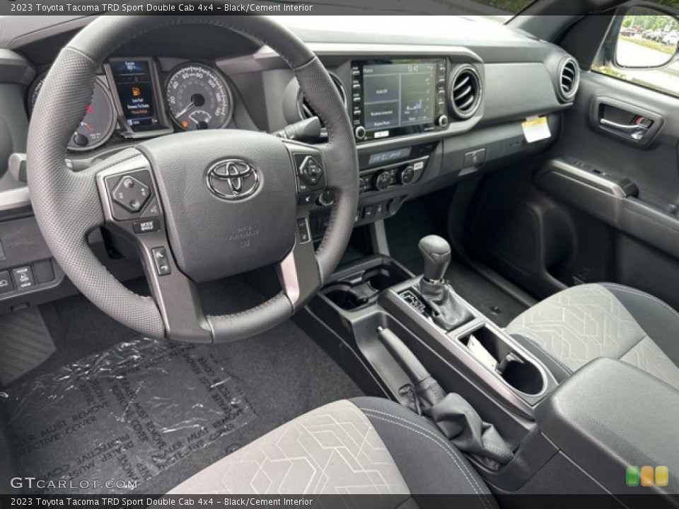 Black/Cement Interior Photo for the 2023 Toyota Tacoma TRD Sport Double Cab 4x4 #146354413